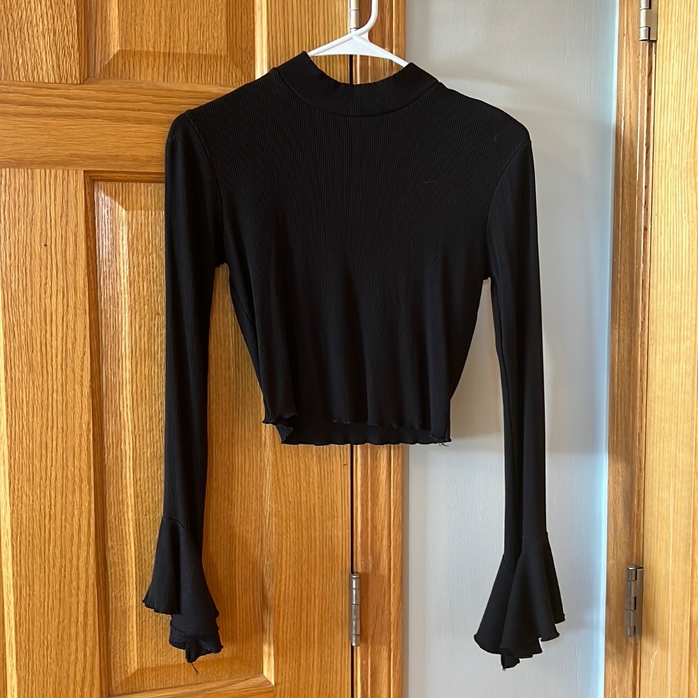 Cropped Turtleneck Top